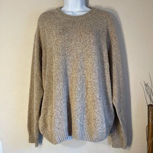 CG Ferrante Italy Cotton Viscose Modal ecru oversized & slouchy Sweater L-XL